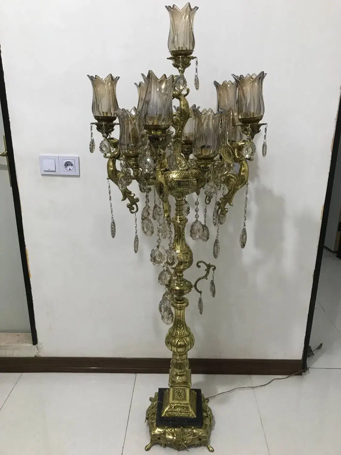 آباژر کنارسالنی برنجی طرح فرشته|لوستر و چراغ آویز|قرچک, مهدیه|دیوار