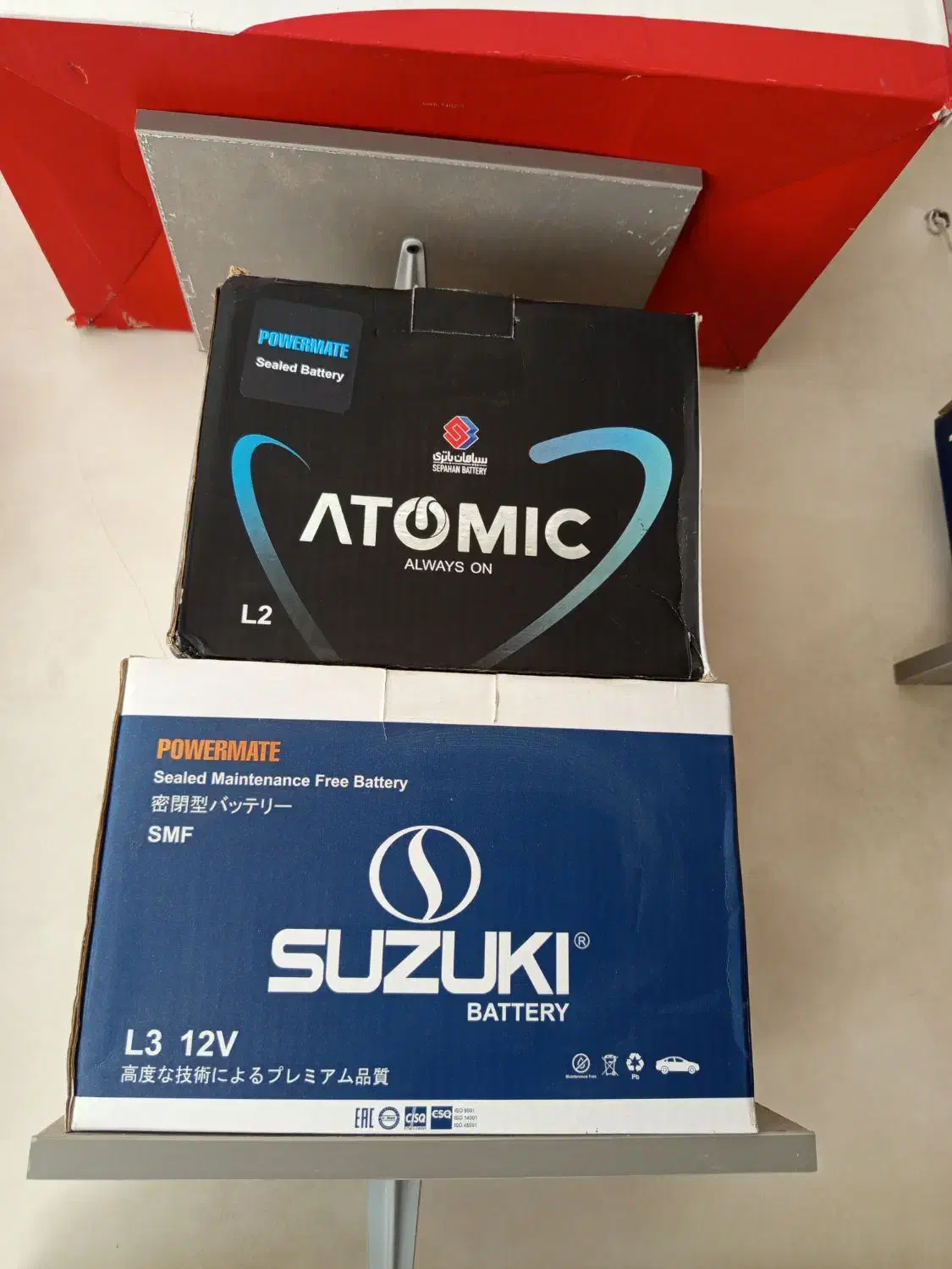 باطری atomic ماشین ۲۰۶ پراید پژو و...|قطعات یدکی و لوازم جانبی|قم, میرزائیه|دیوار