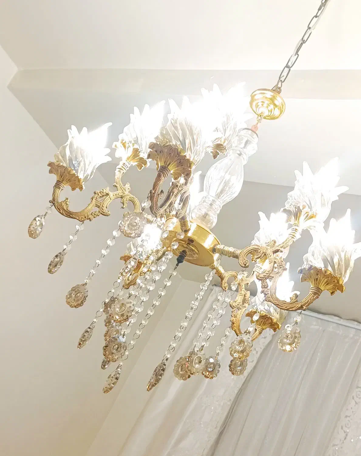 لوستر 10شاخه|لوستر و چراغ آویز|ورامین, شهرک ولیعصر|دیوار