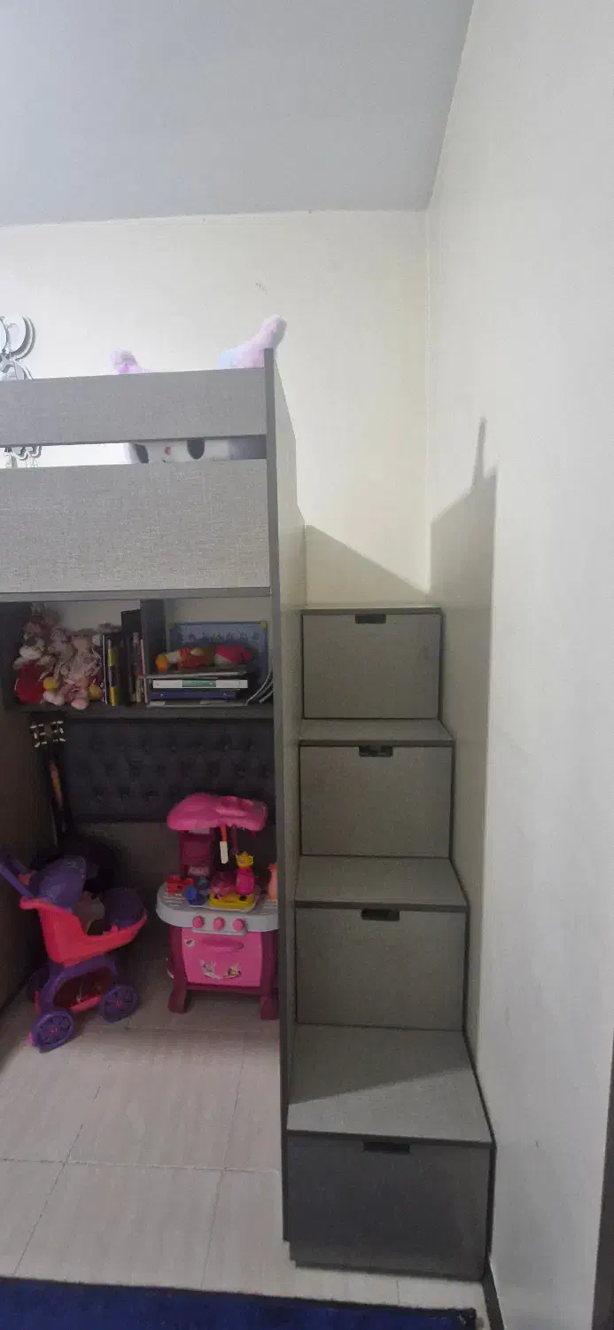 تخت خواب دو طبق کودک و نوجوان|تخت و سرویس خواب|ملارد, |دیوار