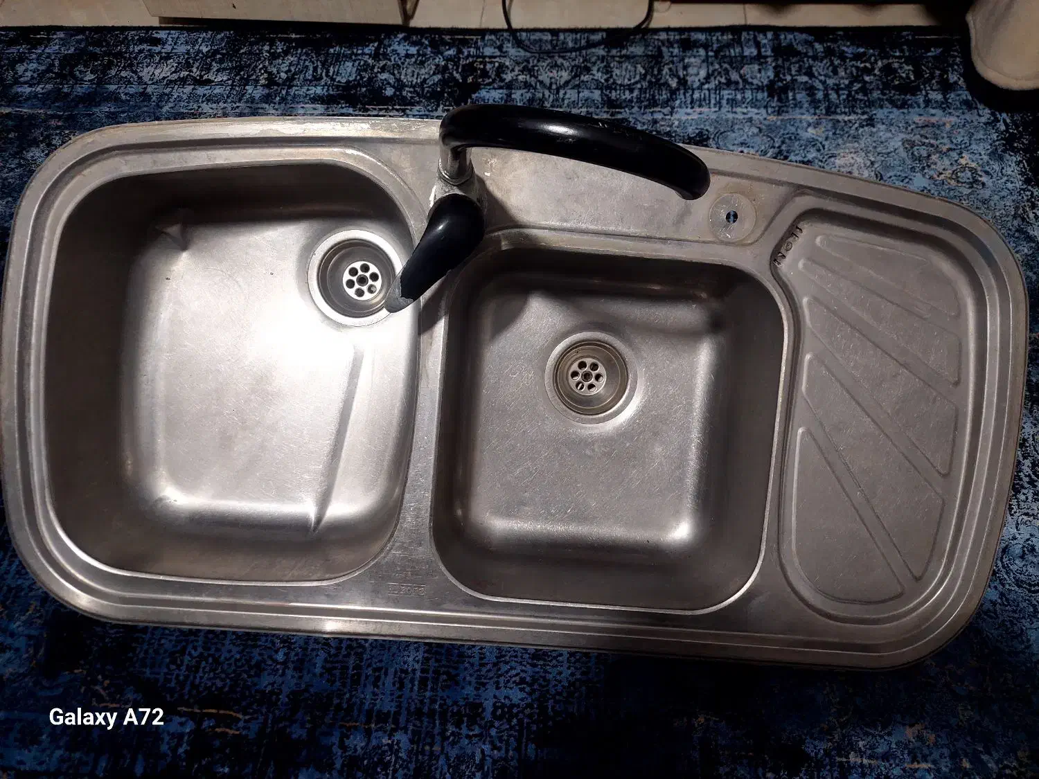 سینک ظرفشوئی دو قلو استیل به همراه شیر آب|مصالح و تجهیزات ساختمان|تهران, قصر فیروزه ۱|دیوار