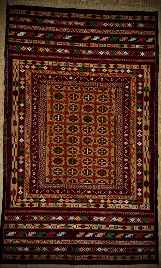 گلیم سوزن دوزی دست|گلیم، جاجیم، گبه|زنجان, |دیوار