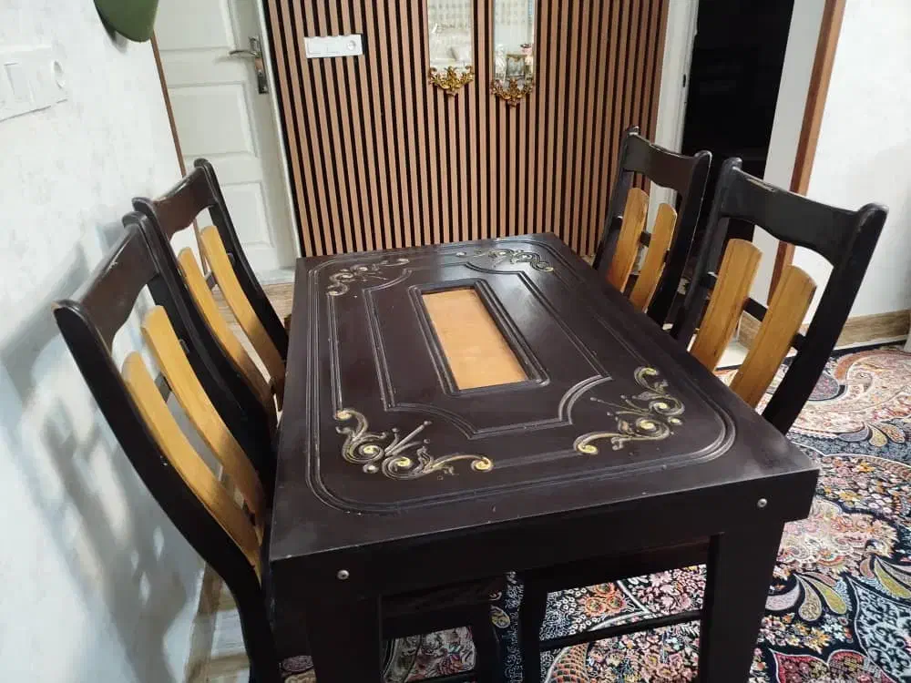 میزناهار خوری ۴نفره|میز و صندلی غذاخوری|اشتهارد, |دیوار