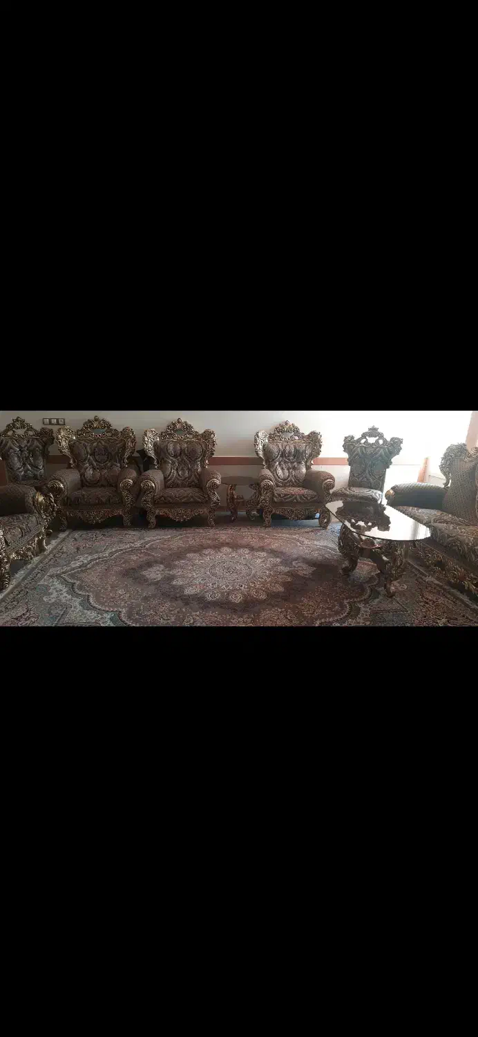 مبل سلطنتی (9 نفره)|مبلمان خانگی و میز عسلی|کازرون, |دیوار