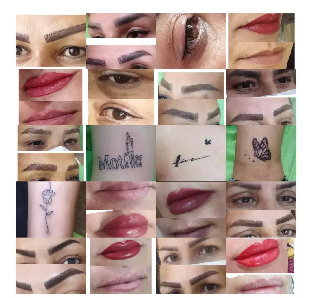 آرایش دایم صورت و تتو مینیمال بدن ویژه بانوان|خدمات آرایشگری و زیبایی|آباده, |دیوار