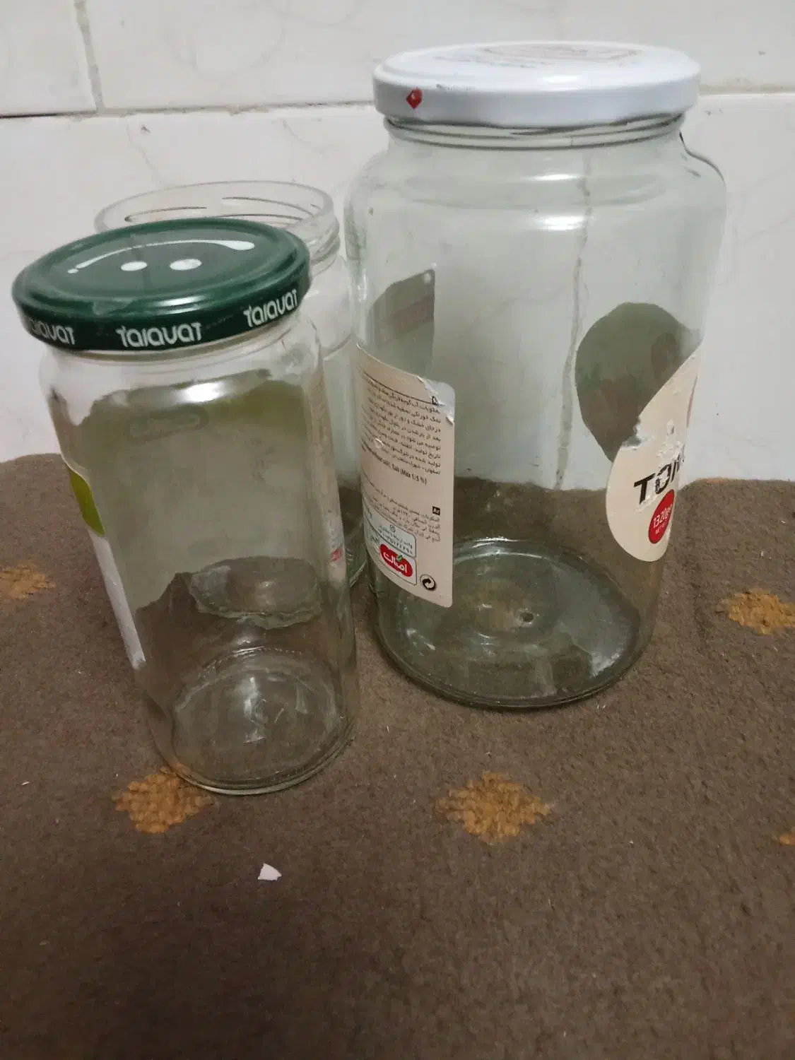 فروش شیشه مربایی وترشی|ظروف نگهدارنده، پلاستیکی، یک‌بارمصرف|برازجان, |دیوار