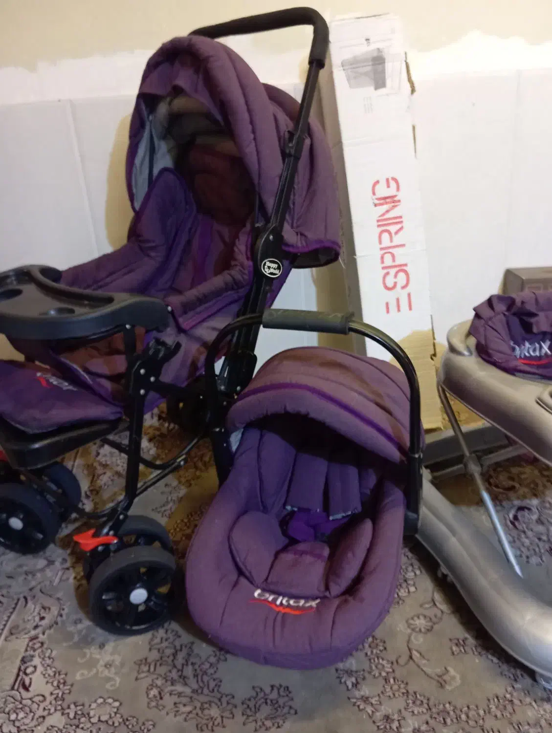 سرویس کالسکه نوزاد ست بنفش فوری|کالسکه و لوازم جانبی|محمدشهر, محمدشهر|دیوار