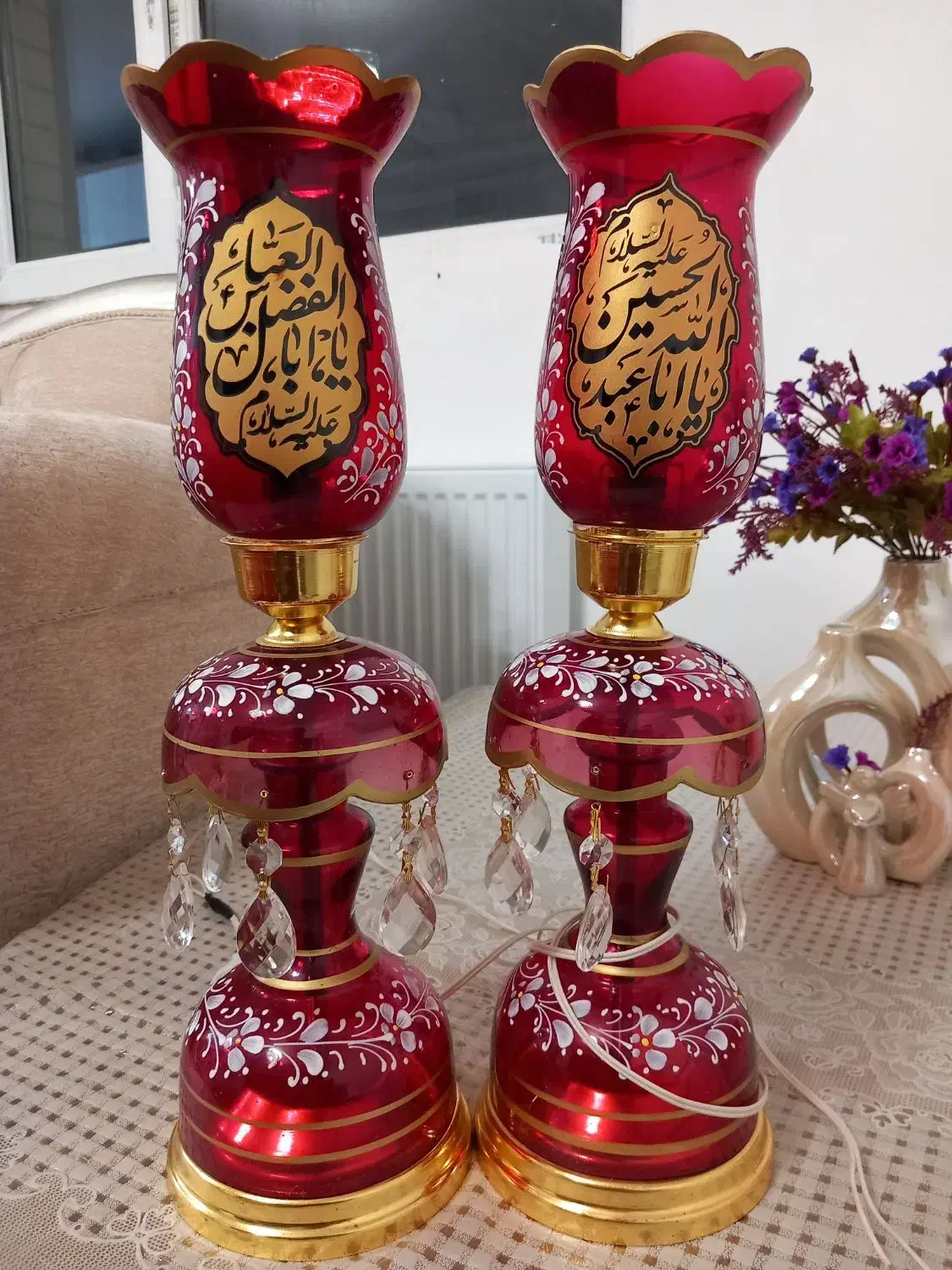 لاله یا شمعدانی مذهبی|لوستر و چراغ آویز|خرم‌آباد, |دیوار