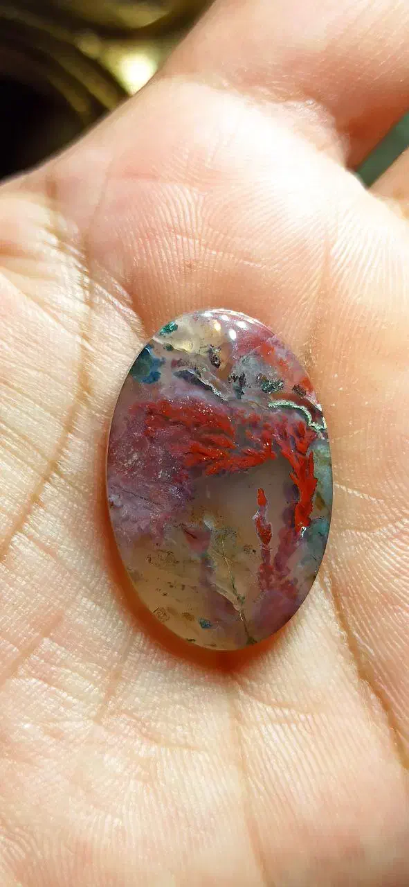 نگین شجر گل اناری|جواهرات|سرایان, |دیوار