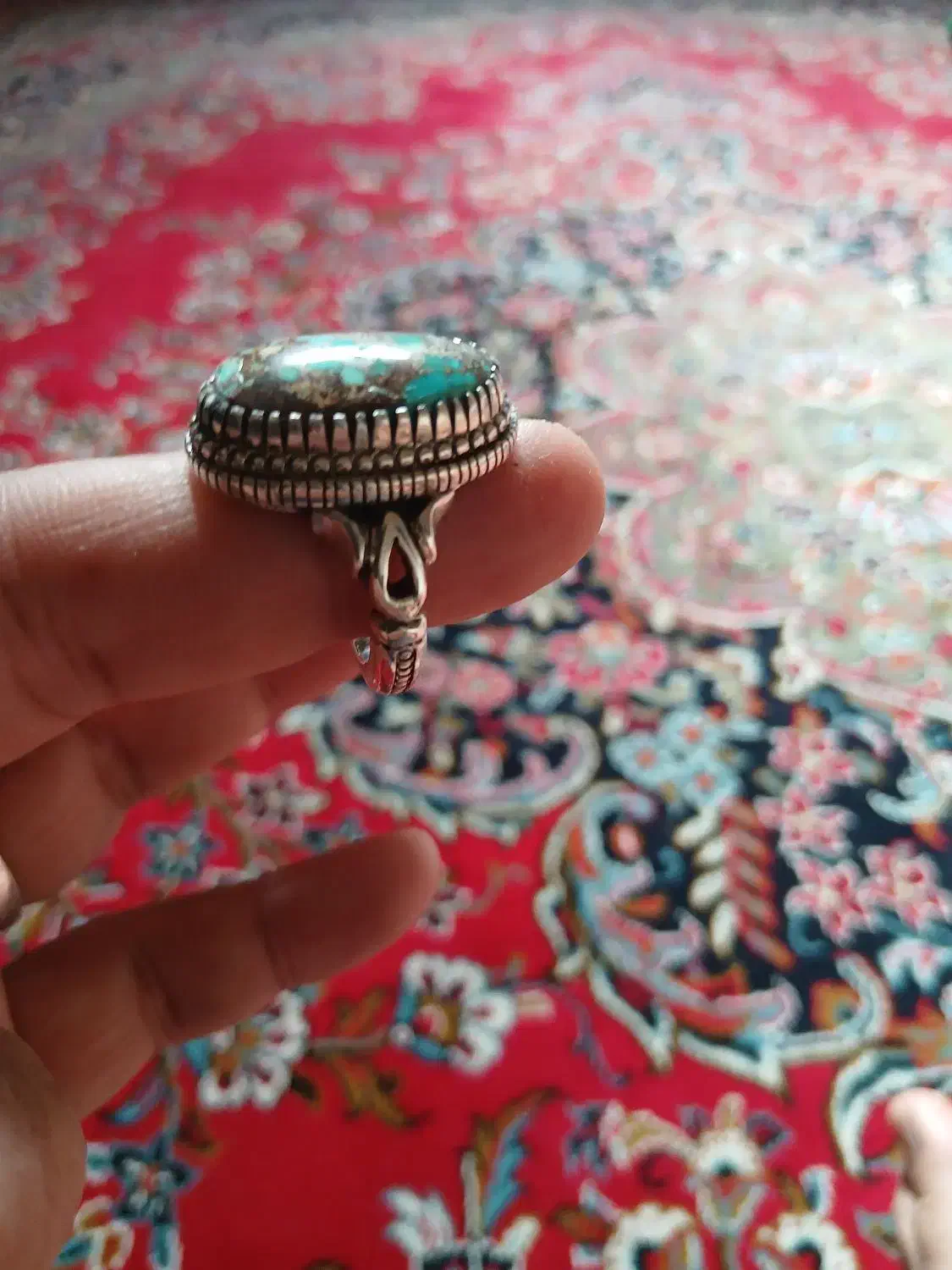 انگشتر فیروزه نیشاپور رکاب استاد بهرام|جواهرات|کرمانشاه, |دیوار