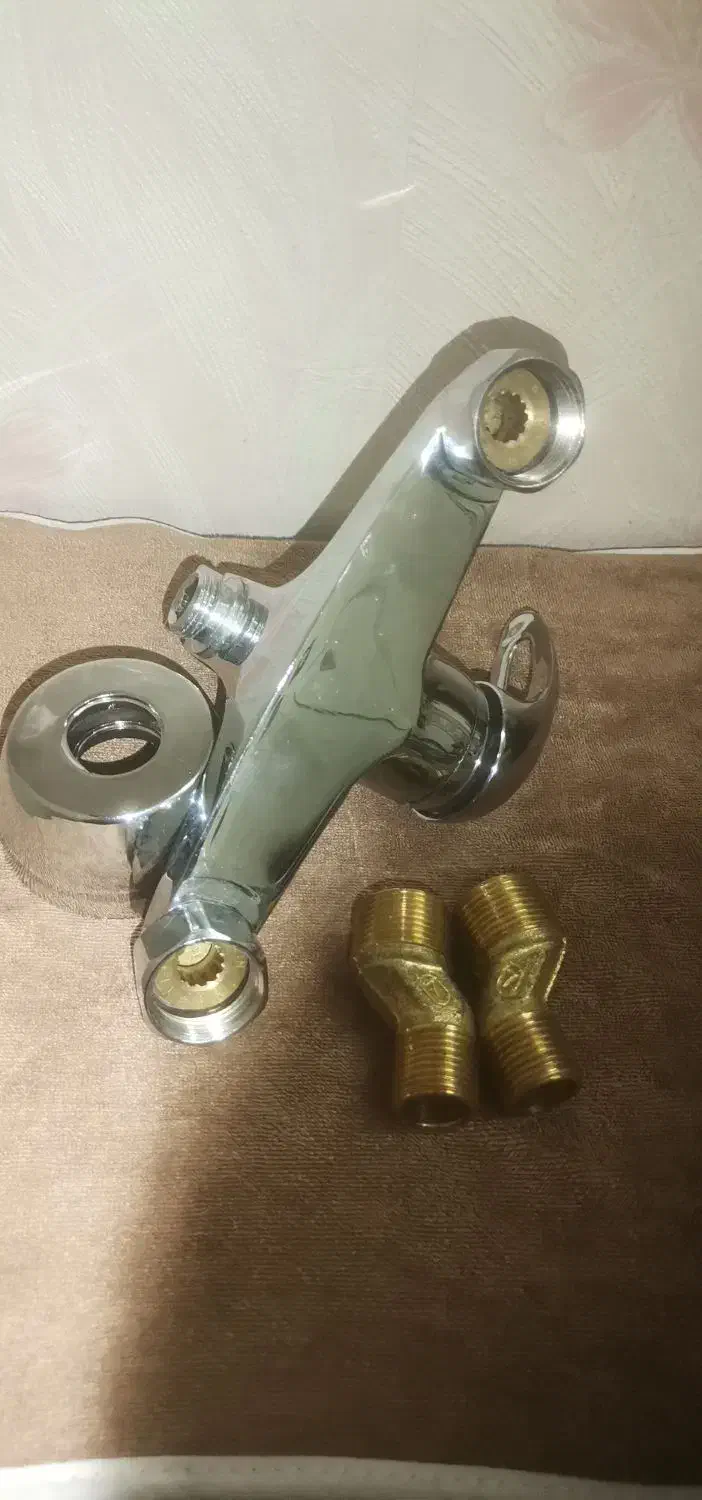 شیرحمام کروم مدل اسپانیایی|لوازم حمام|پرند, فاز ۱|دیوار