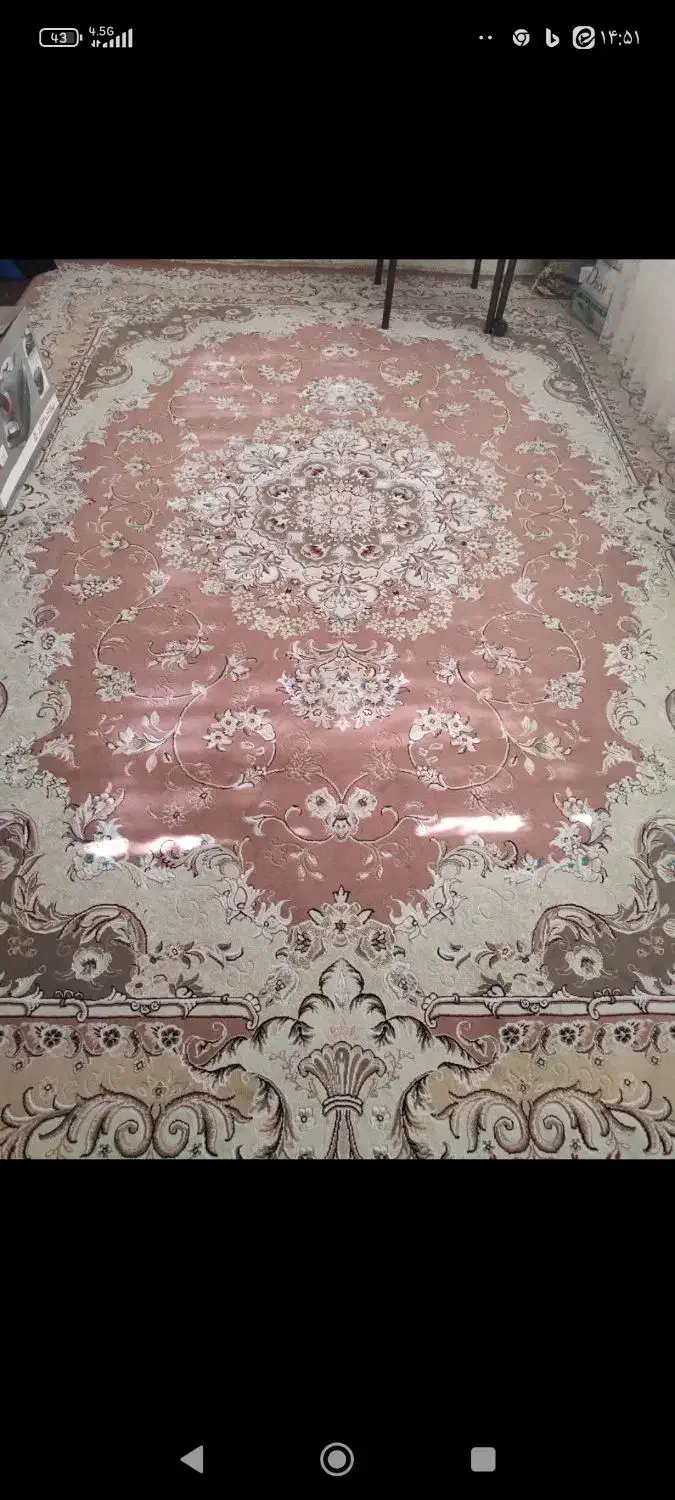 فرش کارکرده کاملا سالم قالی شویی رفته|فرش|اشتهارد, |دیوار