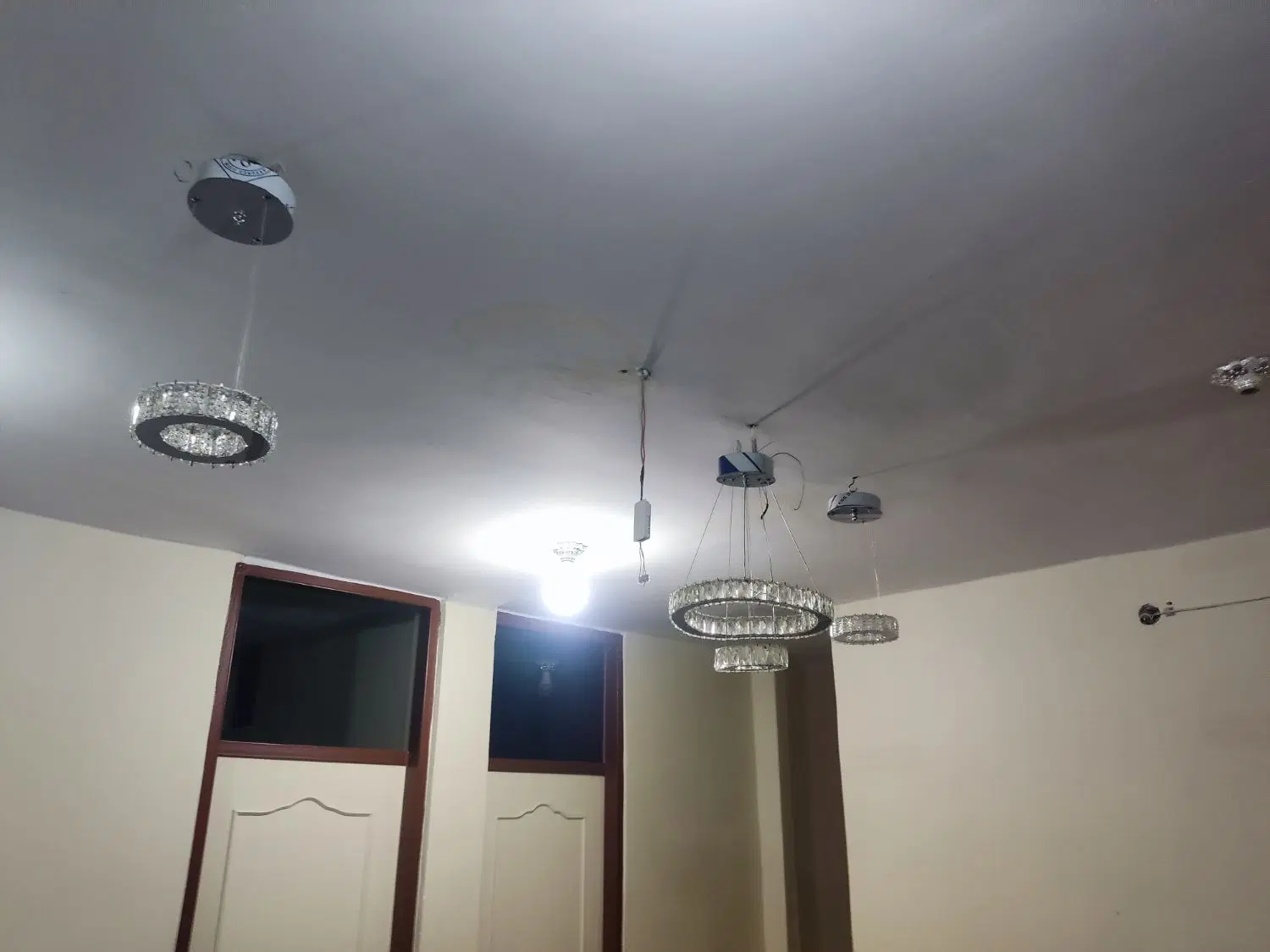 سرویس ۳تیکه لوستر کریستال ال ای دی سقفی|لوستر و چراغ آویز|اهواز, شریعتی جنوبی|دیوار