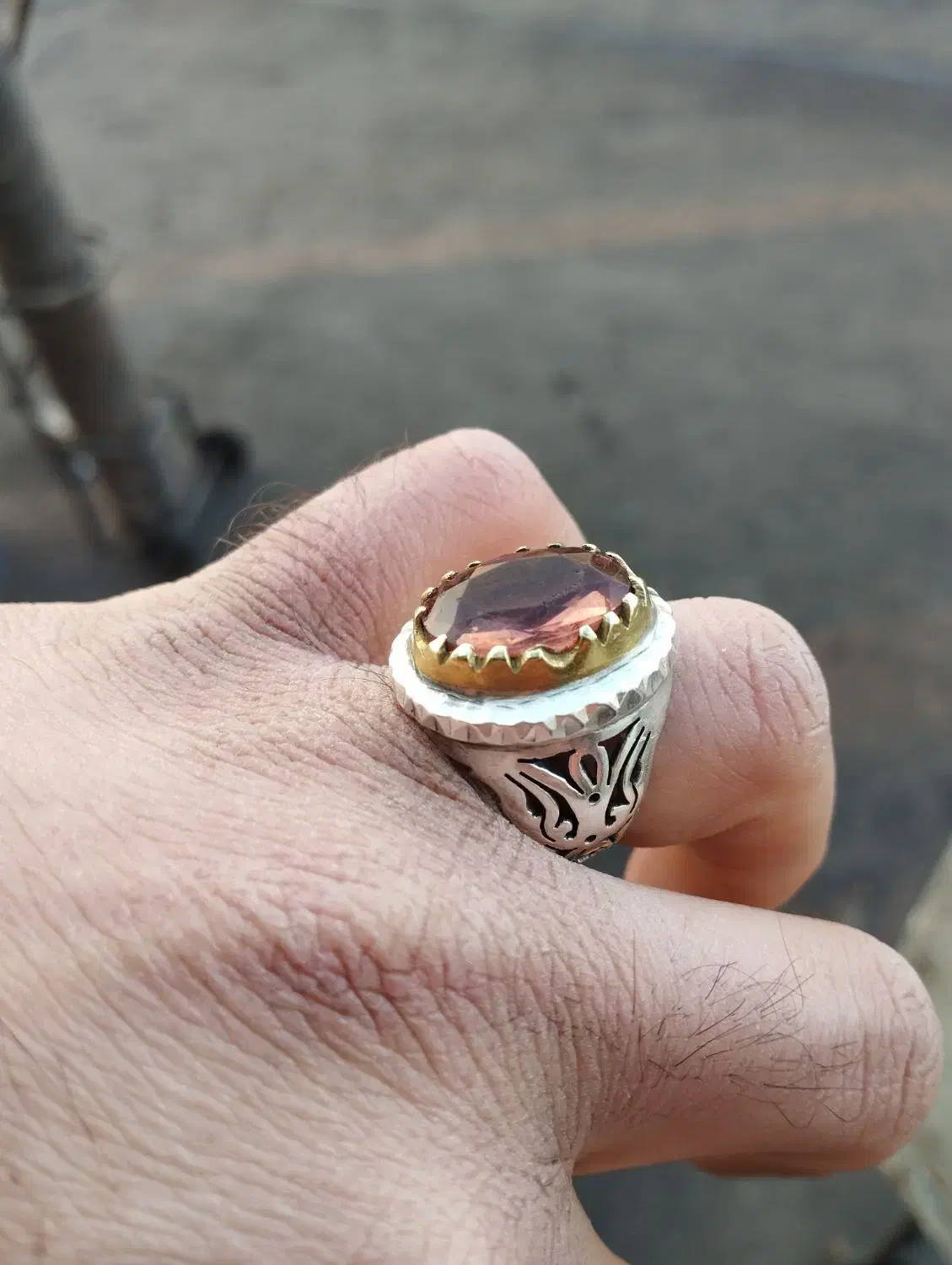 انگشتر توپاز و فیروزه|جواهرات|مشهد, انقلاب|دیوار