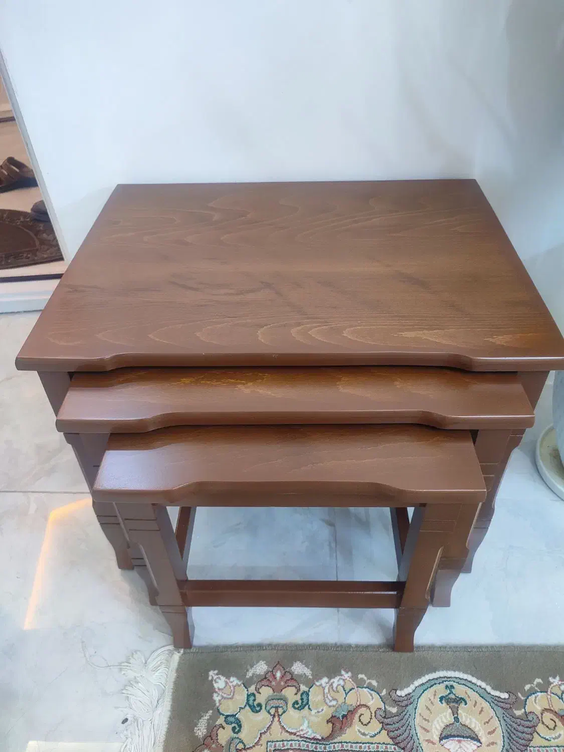 عسلی چوبی ۳تیکه|مبلمان خانگی و میز عسلی|سمنان, |دیوار