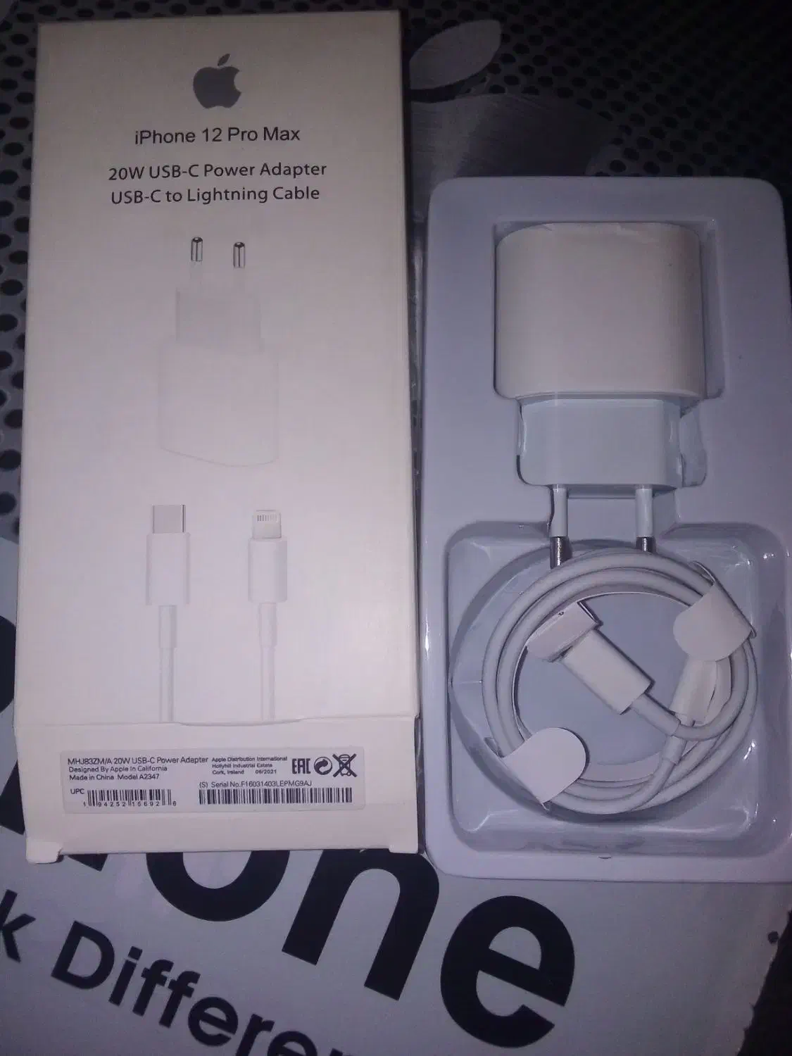 شارژر 20w با کابل لایتینگ آیفون 12 promax|لوازم جانبی موبایل و تبلت|تبریز, |دیوار