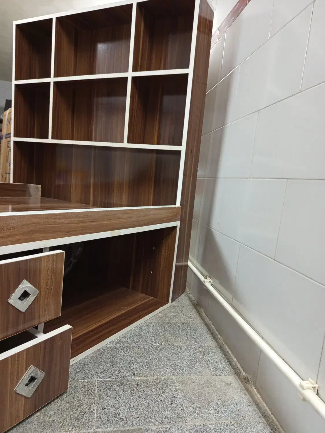 فروش تخت یک نفره با تشک و کتابخونه|تخت و سرویس خواب|اردکان, |دیوار