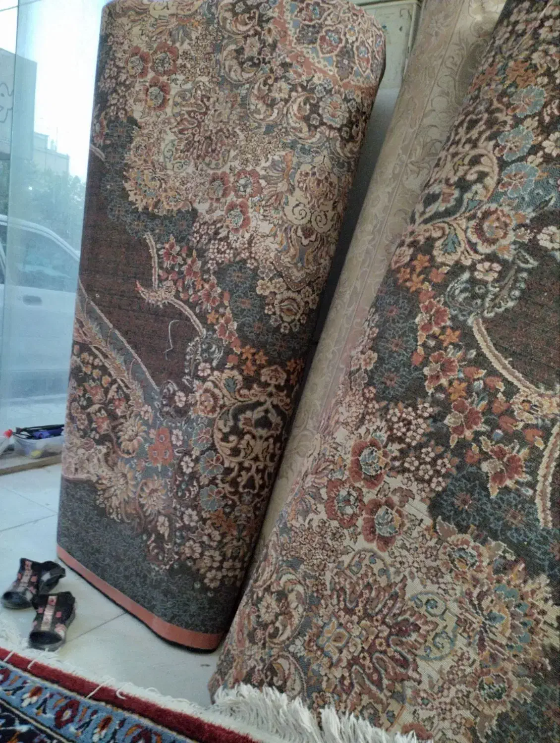 دو جفت فرش تمیز در حد نو مناسب جهاز|فرش|بجنورد, |دیوار