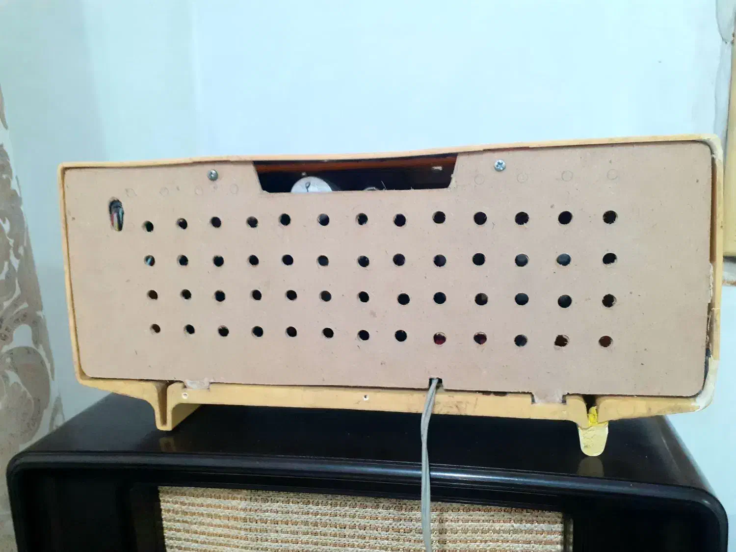 رادیو قدیمی لامپی ناسیونال سالم|کلکسیون اشیاء عتیقه|لولمان, |دیوار