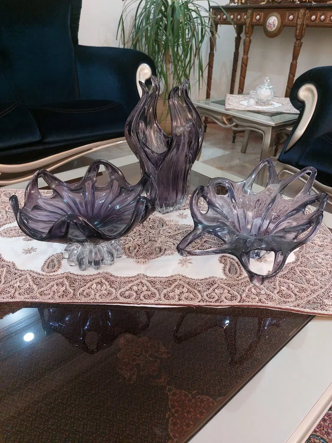 ظروف تزئینی کریستال|صنایع دستی و سایر لوازم تزئینی|تهران, زرکش|دیوار