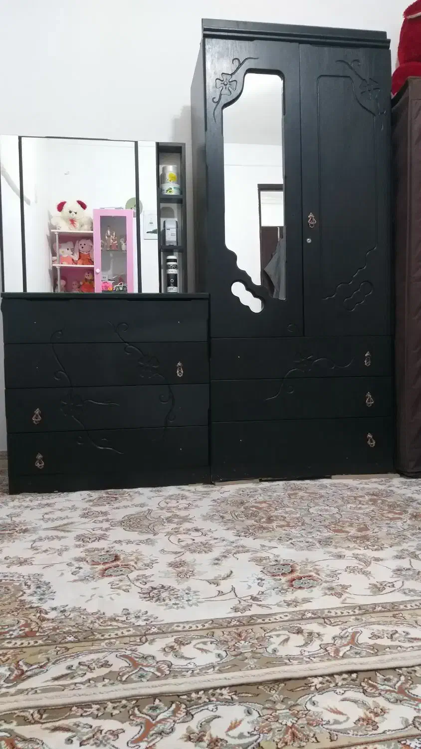 رخت آویز ودراور آینه دار|جاکفشی، کمد، دراور|دهگلان, |دیوار