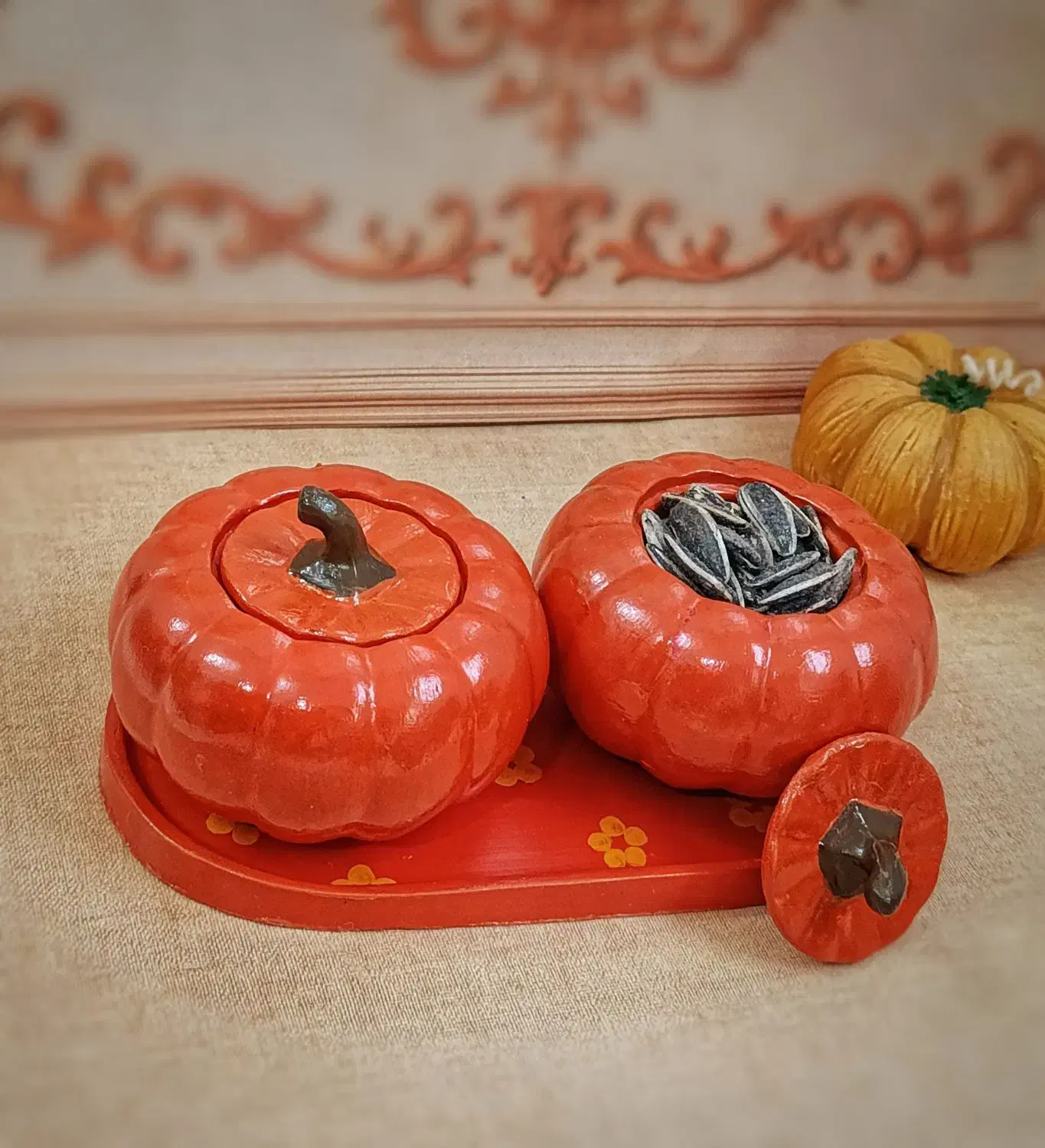 بانکه / شات کدو و شمع یلدایی|صنایع دستی و سایر لوازم تزئینی|قم, شاه سید علی|دیوار