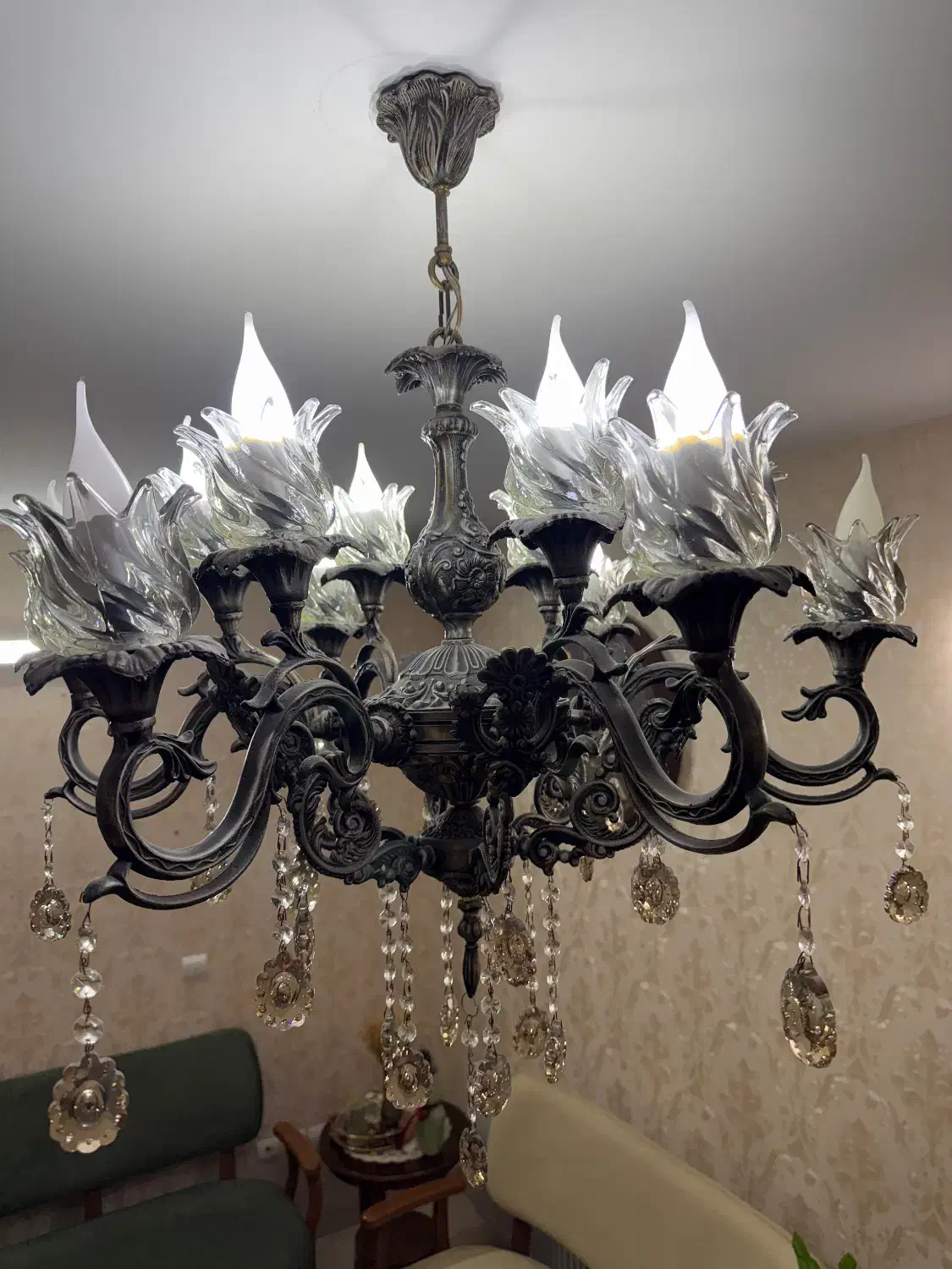 لوستر برنجی|لوستر و چراغ آویز|پرند, فاز ۵|دیوار