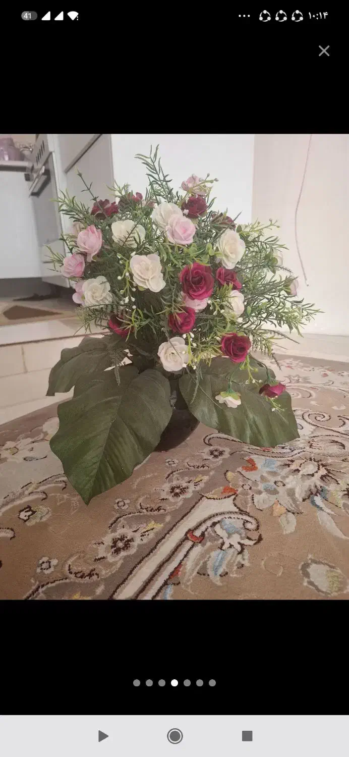 5 عدد گل های زیبا و رنگارنگ|گل مصنوعی|قزوین, |دیوار