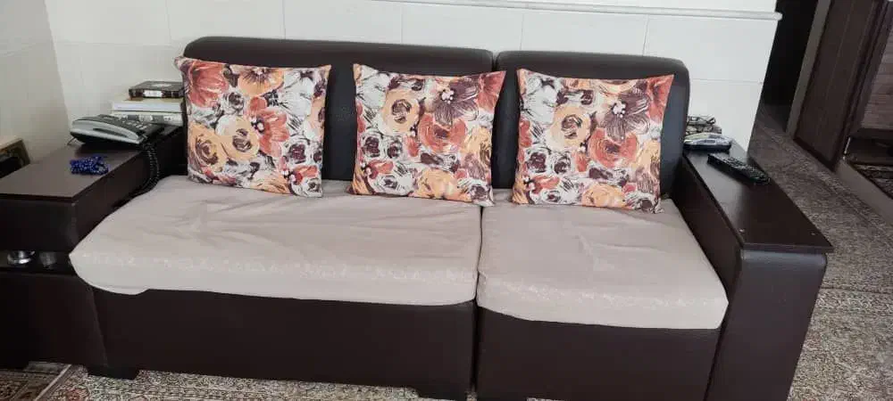 مبل ۷نفره پارچه وچرم|مبلمان خانگی و میز عسلی|قم, باسکول|دیوار