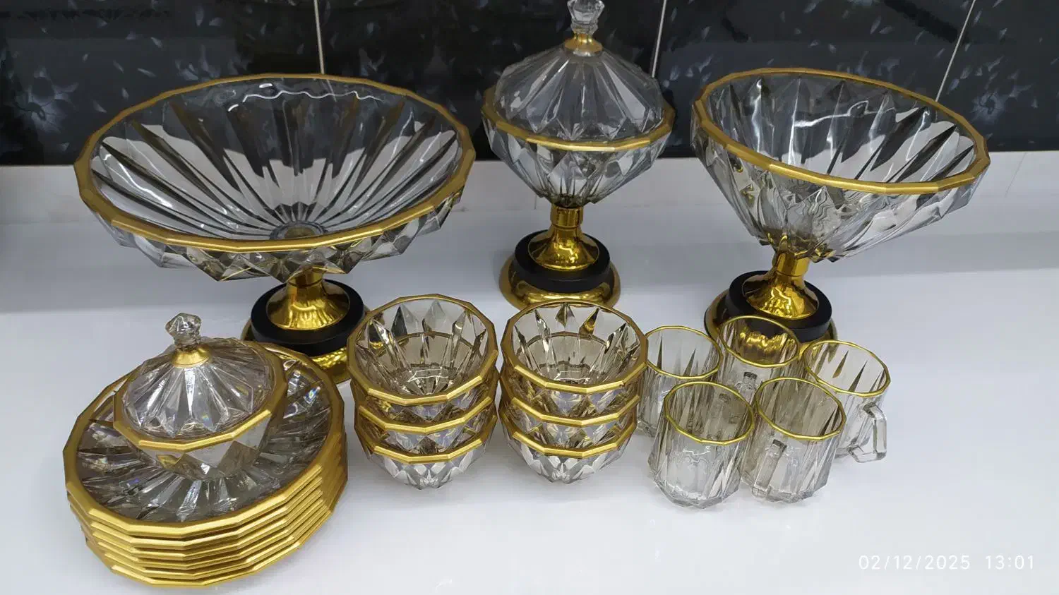 سرویس پذیرایی بلور شامپاینی|ظروف سرو و پذیرایی|مرودشت, فرهنگ|دیوار