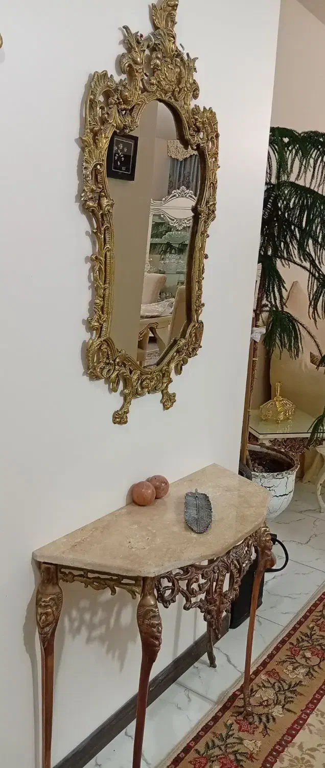 آینه کنسول برنز..سنگین ..اصل|بوفه، ویترین، کنسول|سهند, |دیوار