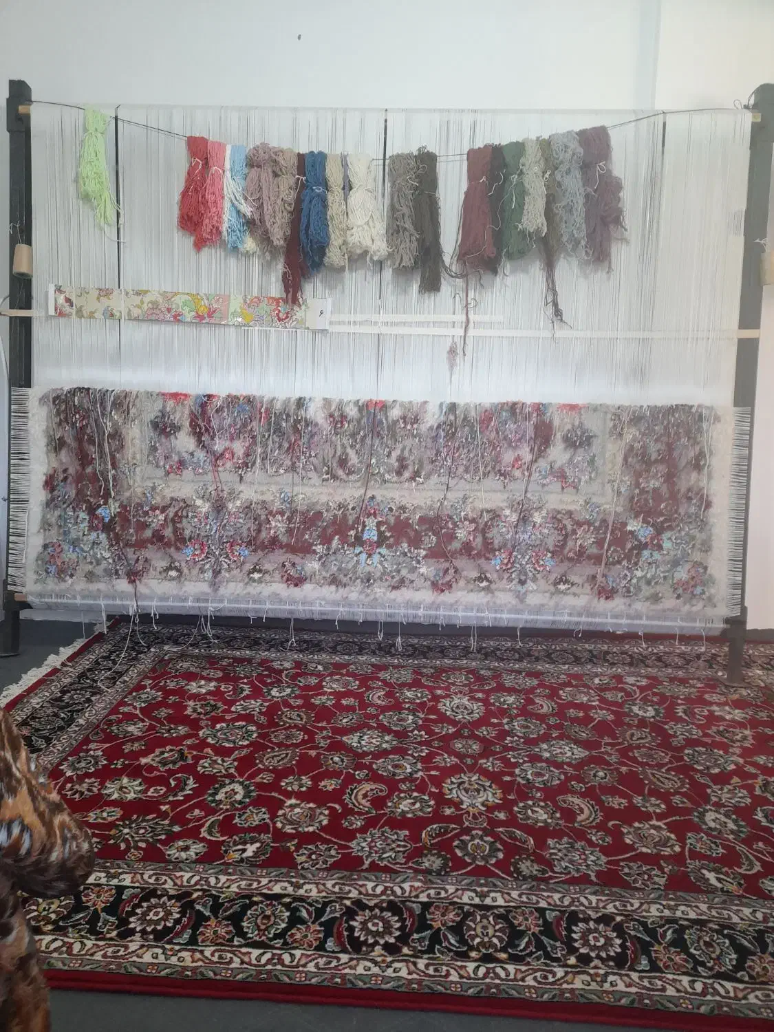 دار قالی  ،اندازه دونیم در سه ونیم|تابلو فرش|بناب, |دیوار