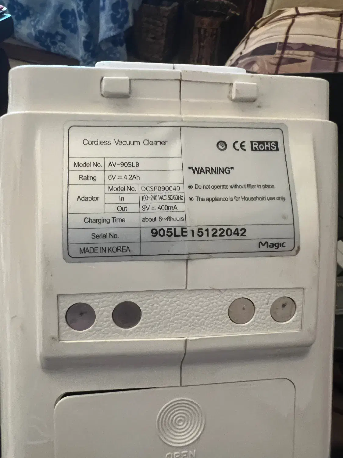 جاروشارژی مجیک اصل کره|جاروبرقی، جارو شارژی، بخارشو|لاهیجان, شیخ زاهد|دیوار