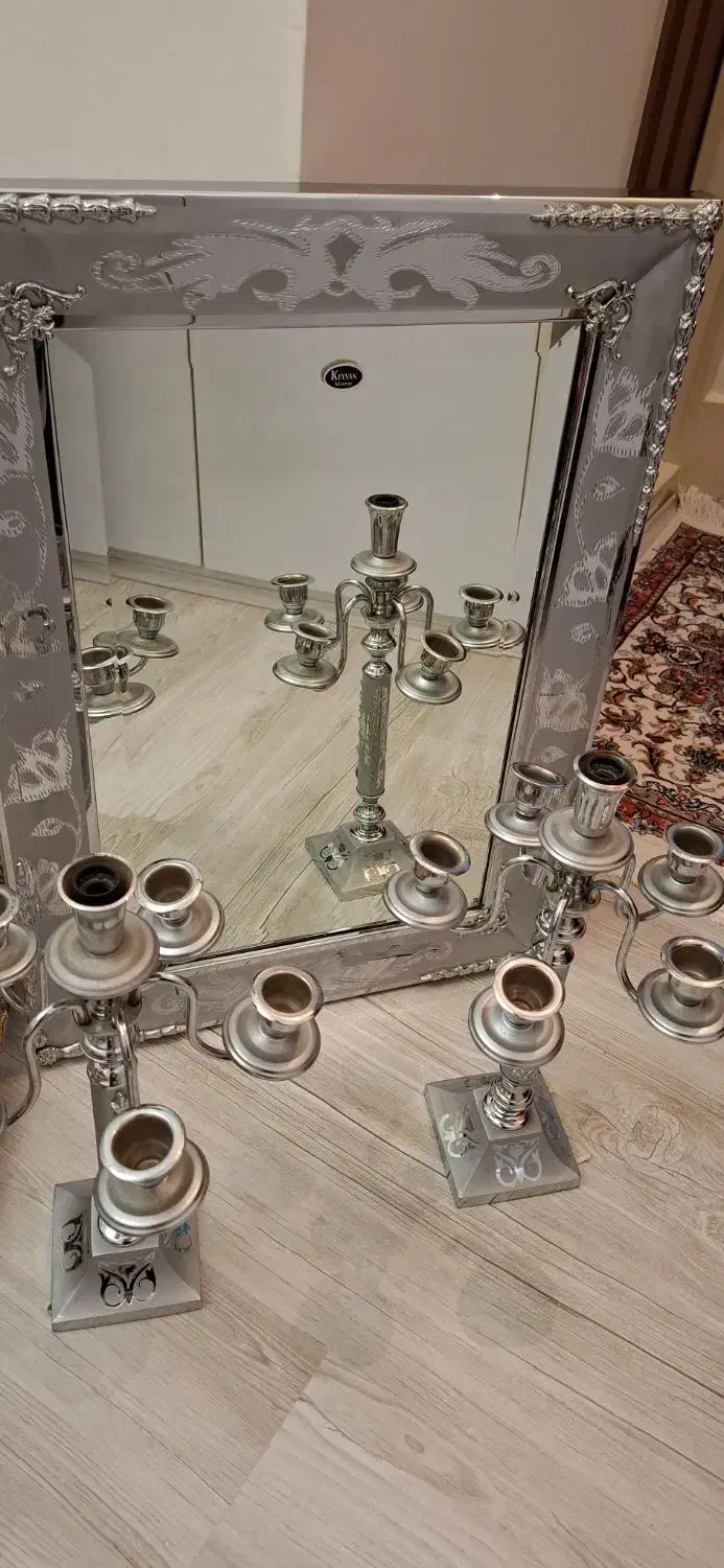 آینه شمعدان|صنایع دستی و سایر لوازم تزئینی|اسکو, |دیوار