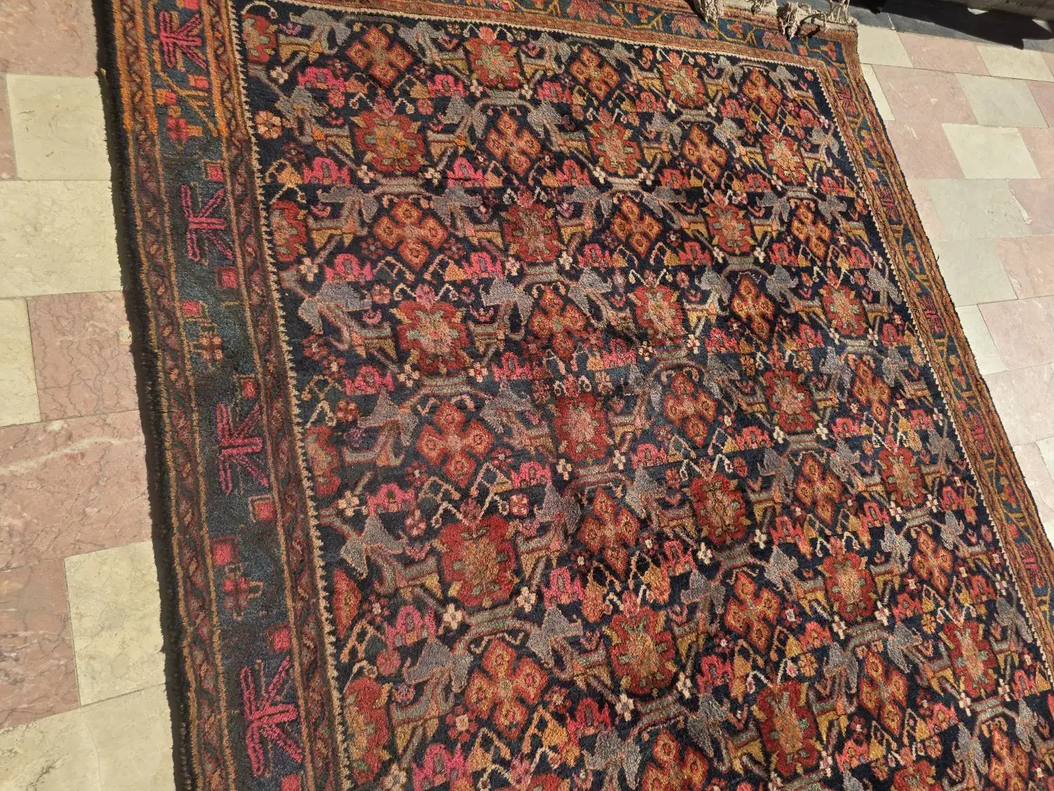 قالی دست باف اسفندقه ای|فرش|کرمان, |دیوار