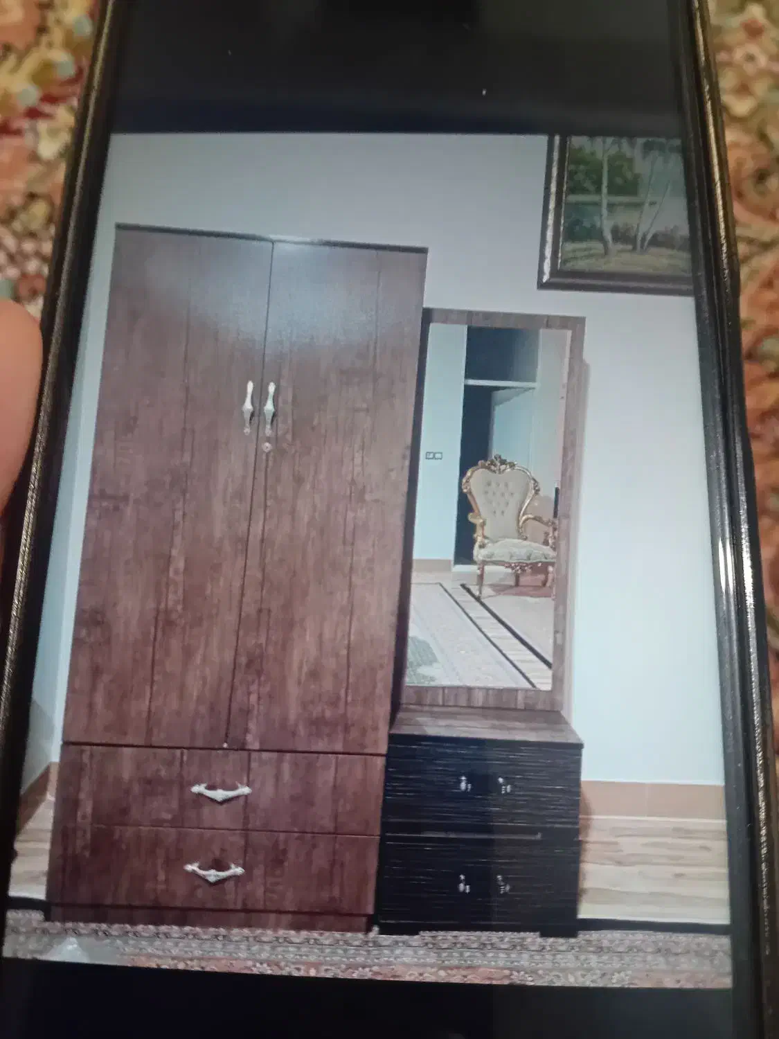 کمد لباس و میز آرایشی|جاکفشی، کمد، دراور|پارس‌آباد, |دیوار