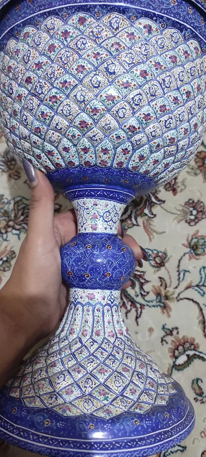 جام مینا کاری اصل|کلکسیون اشیاء عتیقه|رشت, یخسازی|دیوار