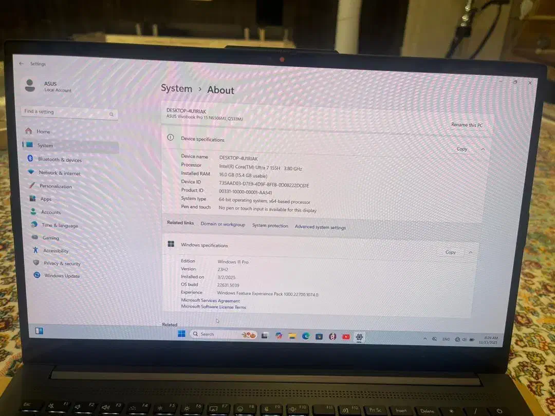 لپتاپ|رایانه همراه|پرند, فاز ۳|دیوار