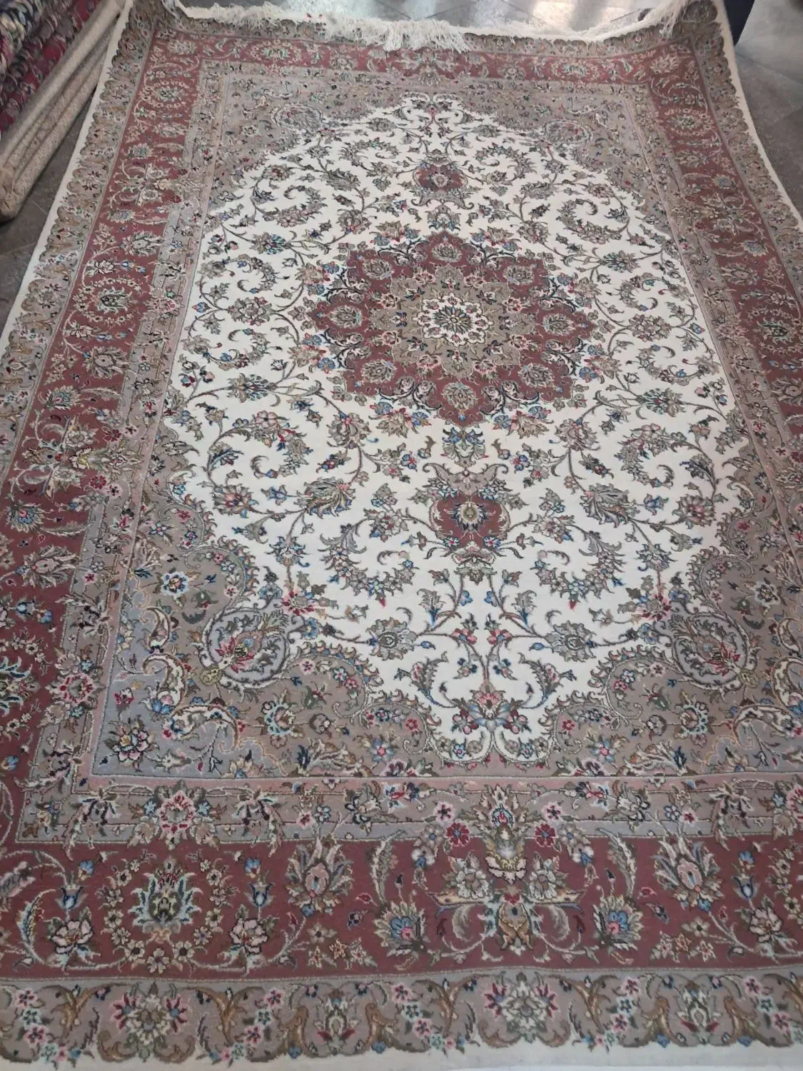 جفت ۶متری کرک گل ابریشم کاشان|فرش|تهران, ازگل|دیوار