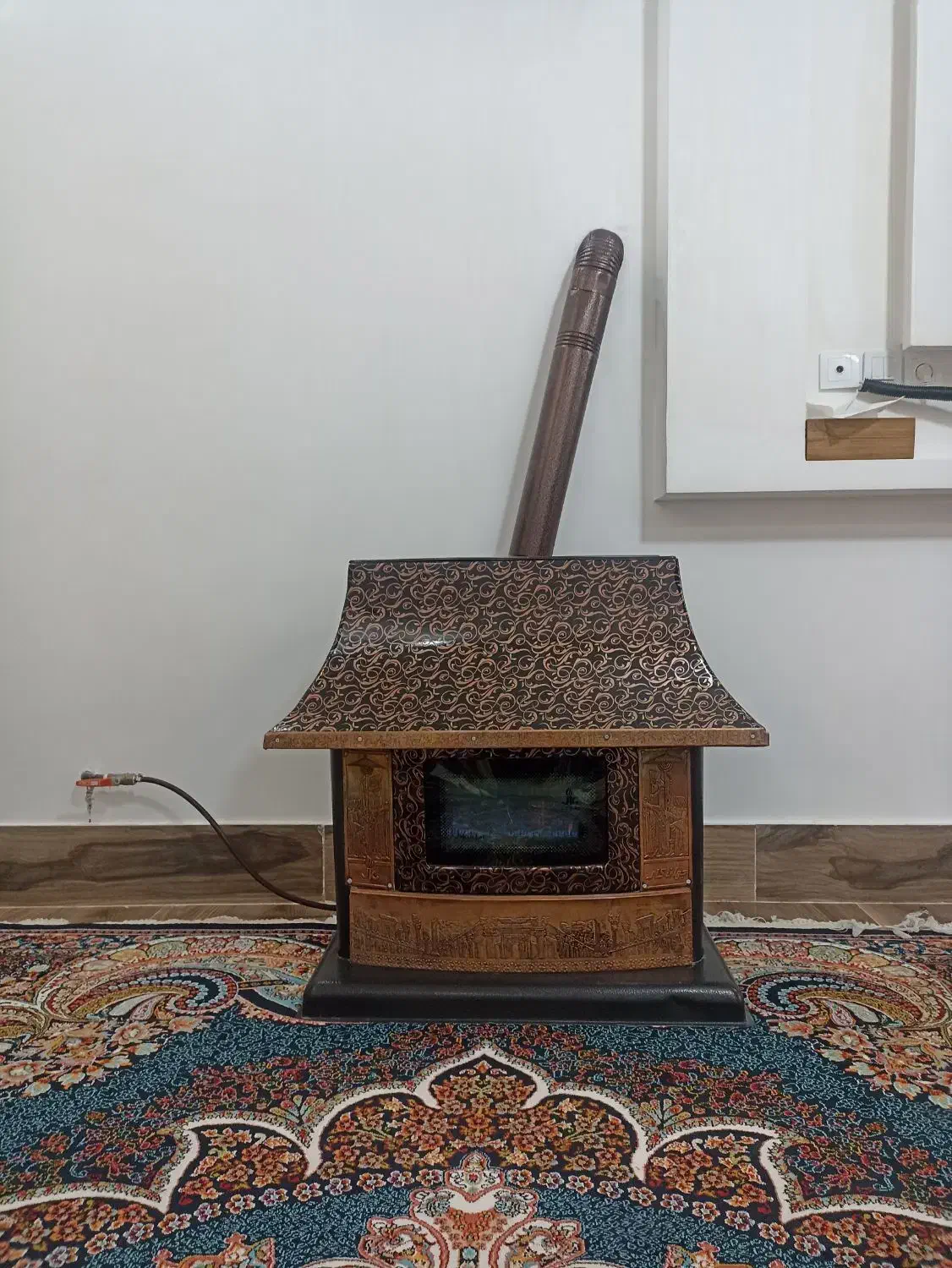 بخاری طرح شومینه سالم مرتب|بخاری، هیتر، شومینه|تایباد, |دیوار