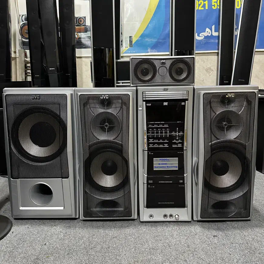ضبط ژاپنی jvcبا قدرت 7000وات بلوتوثی|سیستم صوتی خانگی|گرگان, |دیوار
