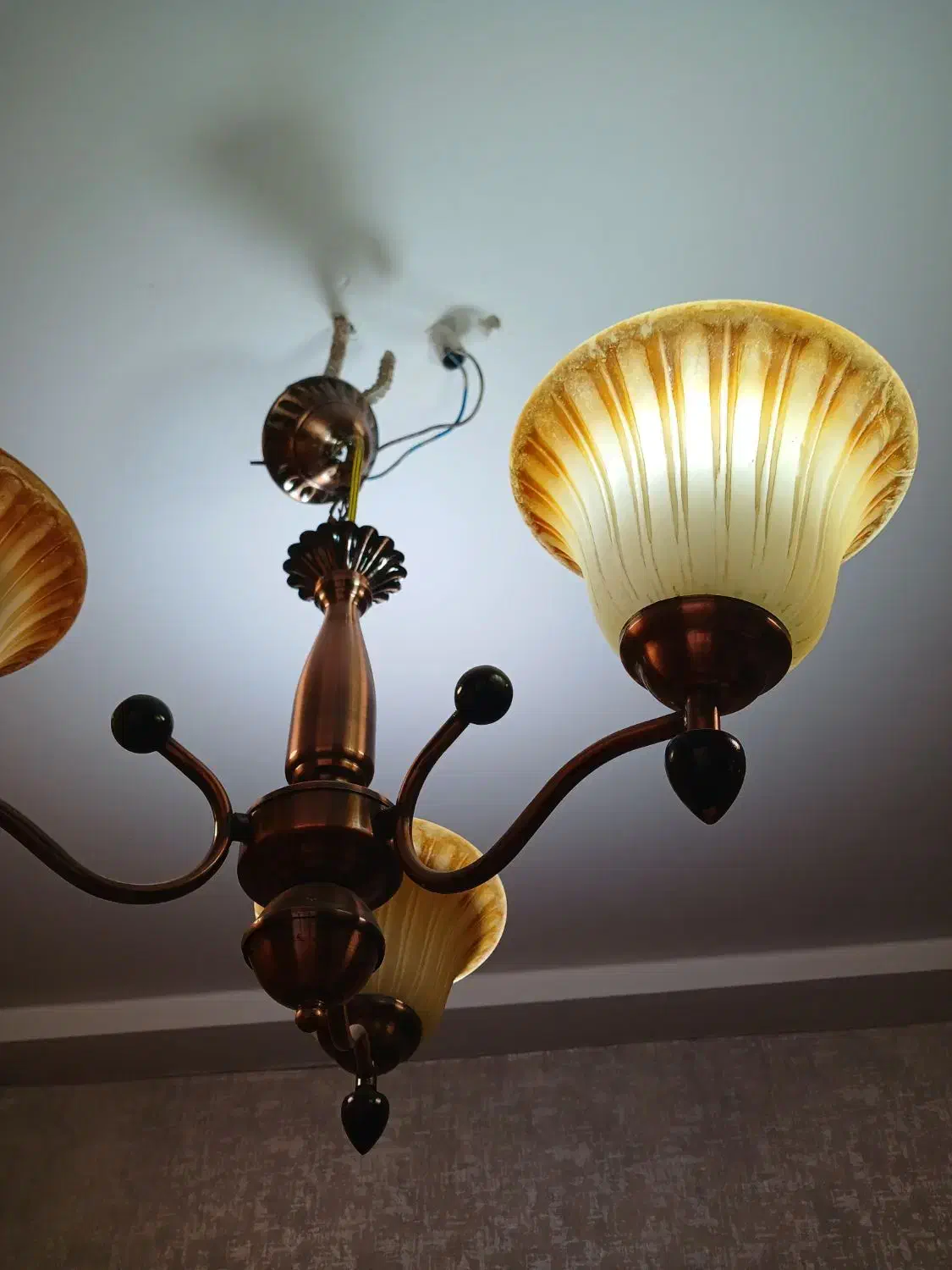 حباب شیشه ای لوستر|لوستر و چراغ آویز|اهواز, سپیدار|دیوار