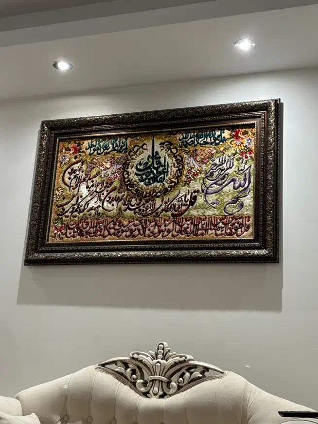 تابلو فرش دستبافت گل ابریشم|تابلو فرش|تهران, دهقان|دیوار