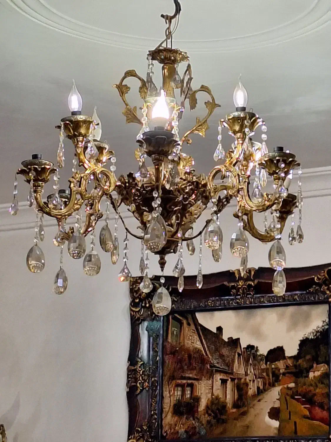 لوستر|لوستر و چراغ آویز|فردوسیه, |دیوار