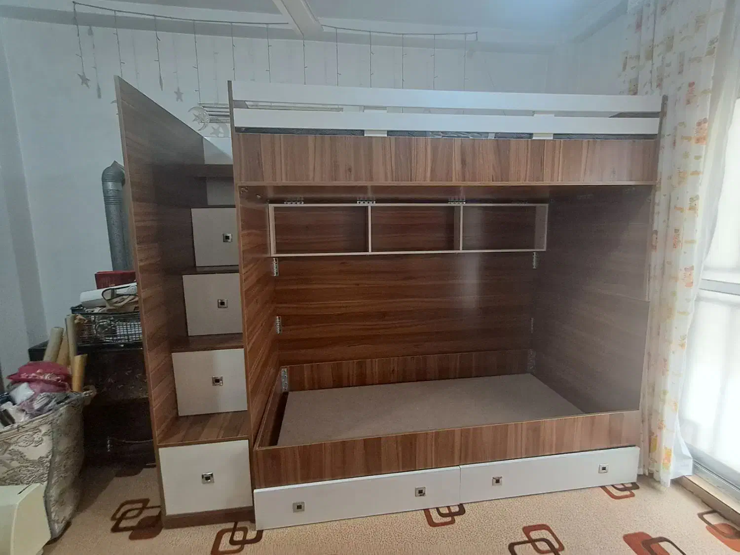 تخت ۲ طبقه سایز ۹۰×۲۰۰ بدون تشک|تخت و سرویس خواب|کردکوی, |دیوار