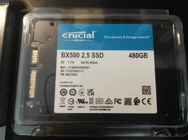ssd اس اس دی کروشیال bx500 2.5 480gb|قطعات و لوازم جانبی رایانه|ورامین, خیر آباد|دیوار