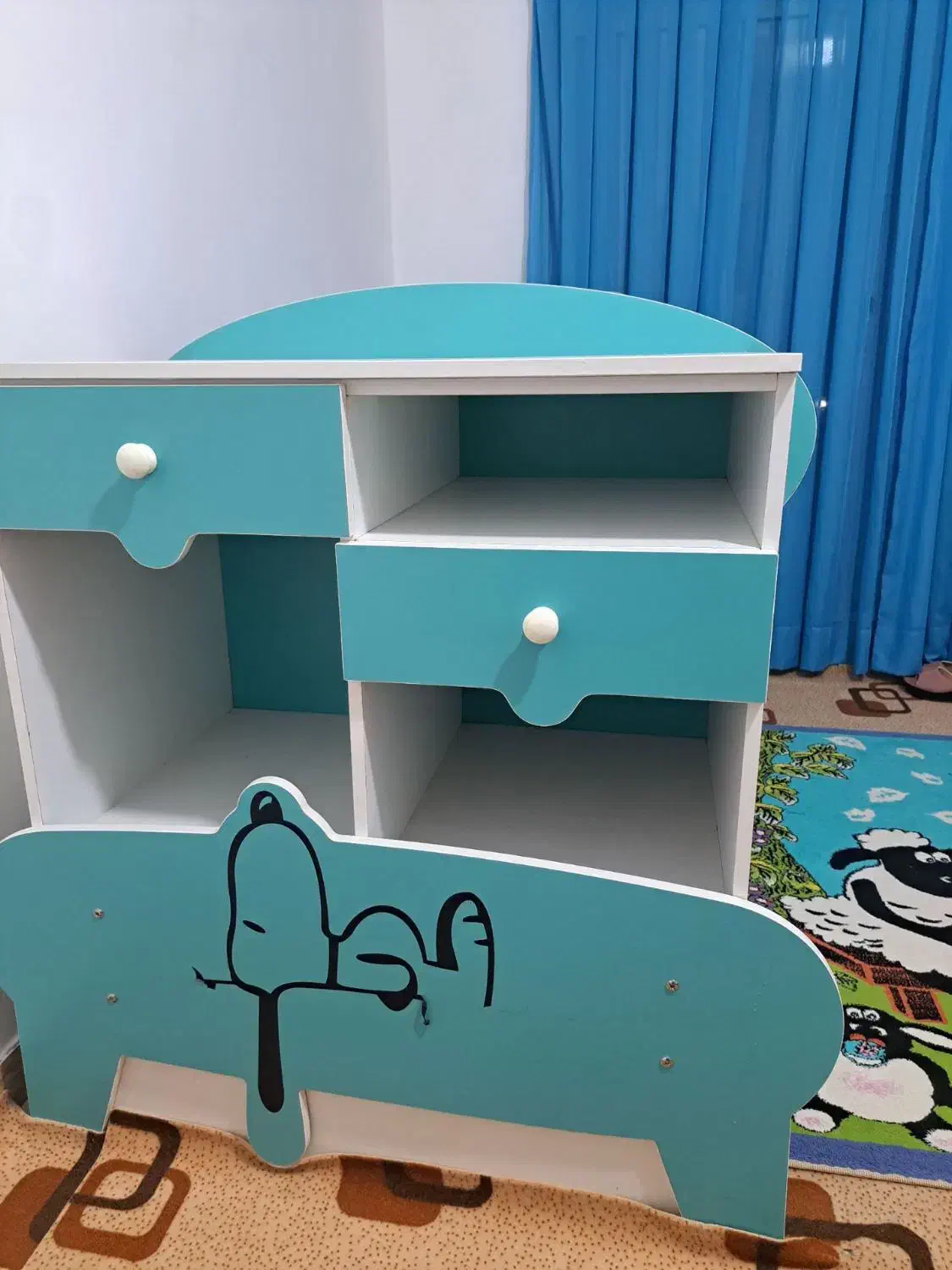 کمد وتخت خواب نوجوان همراه با میز|تخت و سرویس خواب|املش, |دیوار