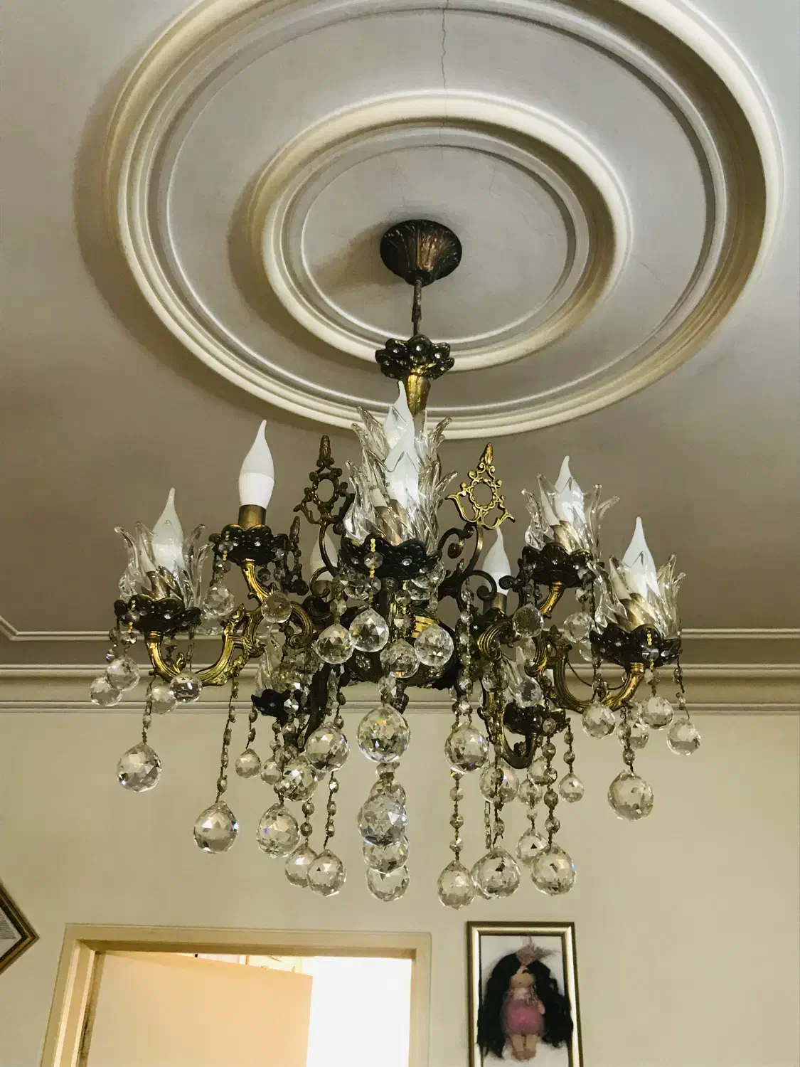 دو عدد لوستر برنج|لوستر و چراغ آویز|تهران, منیریه|دیوار