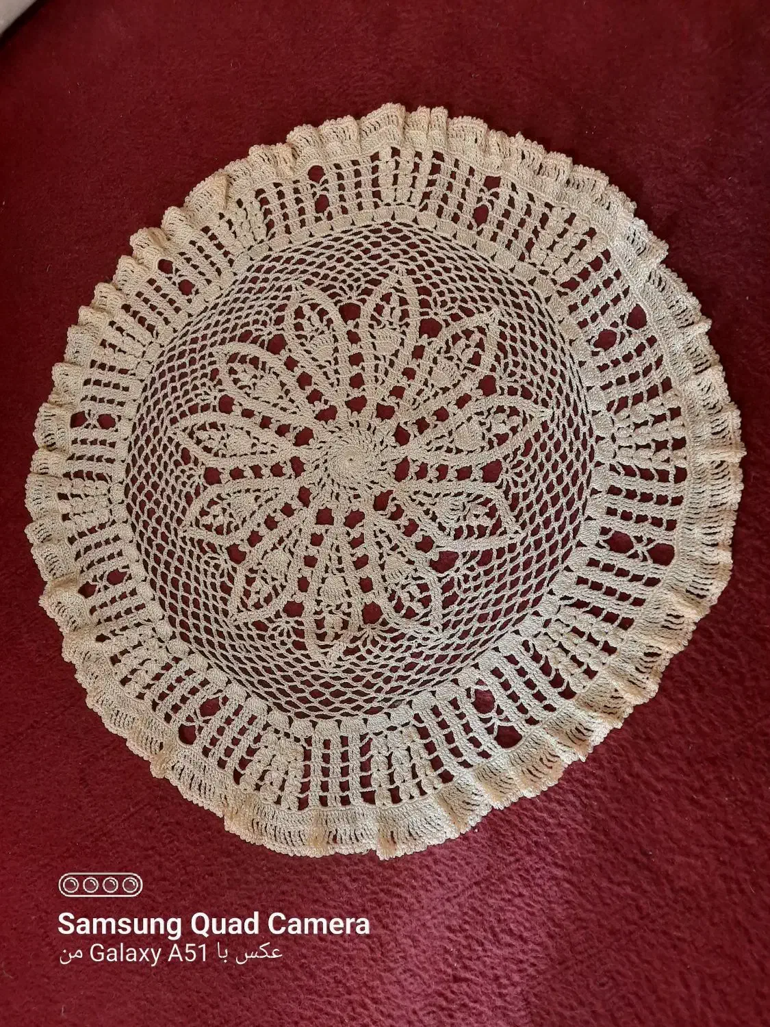 یک  عدد رومیزی بافت نو  به  قطر  ۵۰  سانتیمتر|پرده، رانر، رومیزی|تبریز, |دیوار