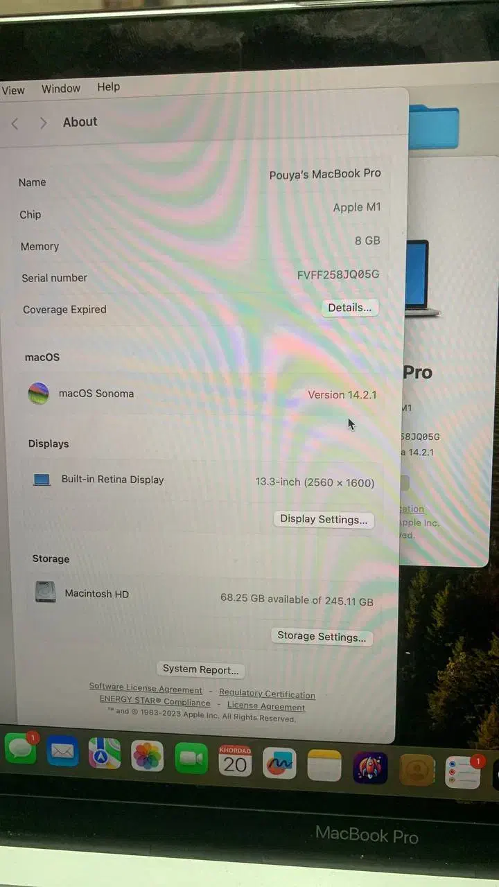 مک بوک پرو ۲۰۲۰|رایانه همراه|خمینی‌شهر, |دیوار